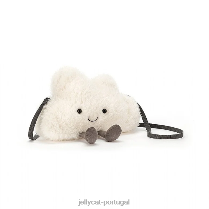 bolsa de nuvem divertida branca Jellycat 00FBB61 bolsa