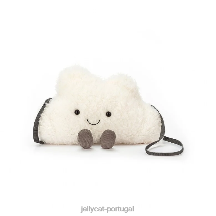 bolsa de nuvem divertida branca Jellycat 00FBB61 bolsa