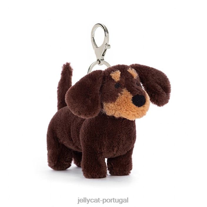 otto salsicha cachorro bolsa charme marrom Jellycat 00FBB70 acessório