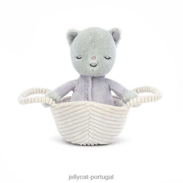 rock-a-bye gatinho cinza Jellycat 00FBB407 brinquedo