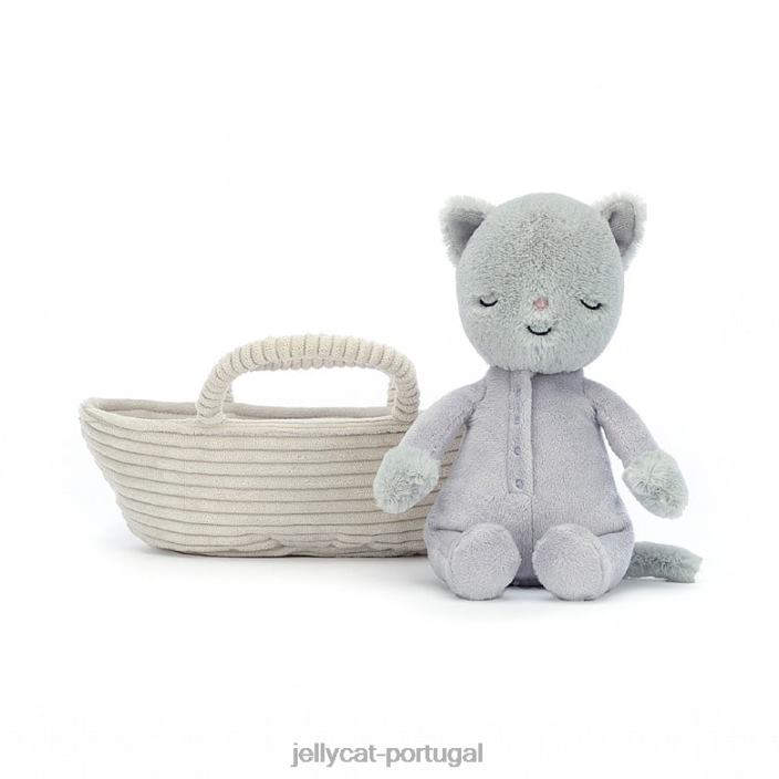 rock-a-bye gatinho cinza Jellycat 00FBB407 brinquedo