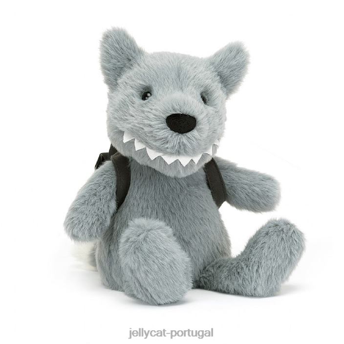 mochila lobo cinza Jellycat 00FBB290 brinquedo