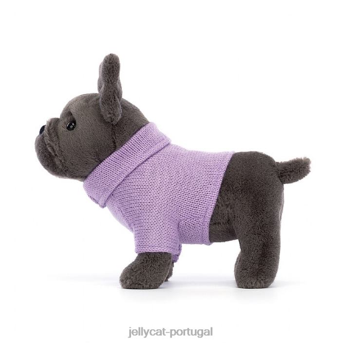 suéter bulldog francês tinta roxa Jellycat 00FBB540 brinquedo