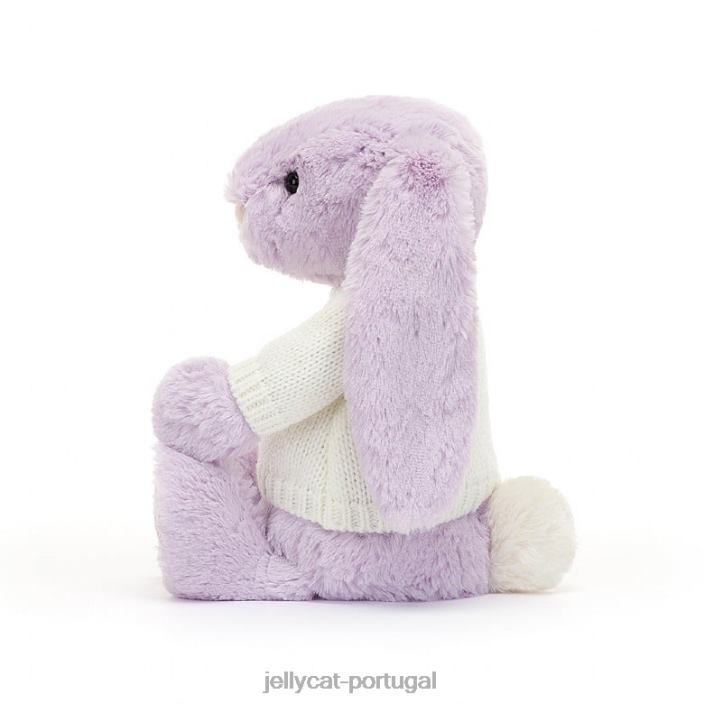 coelhinho flor de jasmim com macacão creme personalizado roxo Jellycat 00FBB268 brinquedo