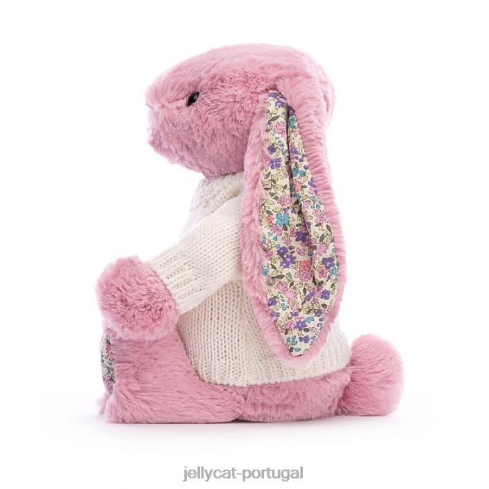 coelhinho tulipa em flor com macacão creme personalizado rosa Jellycat 00FBB298 brinquedo