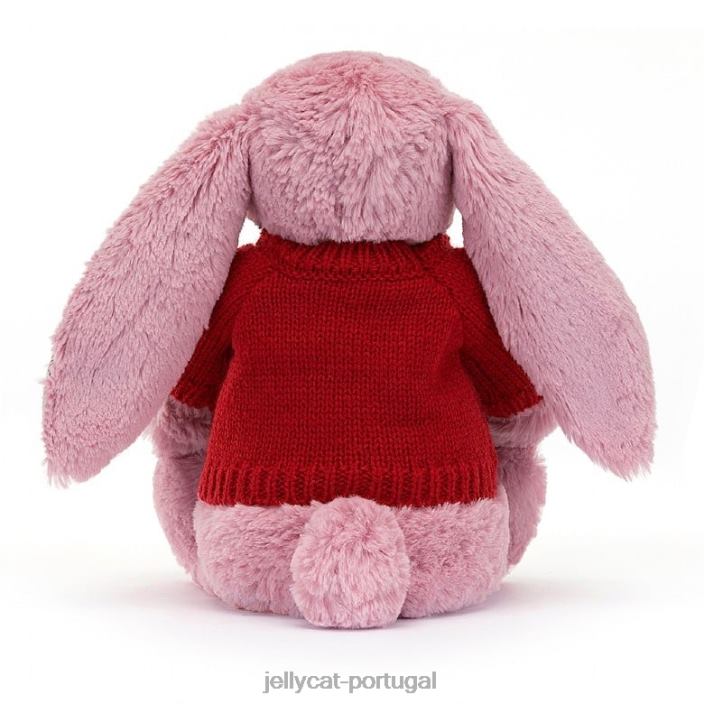 coelhinho tulipa em flor com suéter vermelho rosa personalizado Jellycat 00FBB430 brinquedo