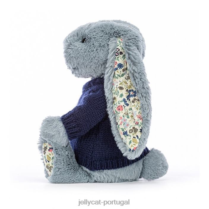 flor escura com suéter azul marinho personalizado Jellycat 00FBB436 brinquedo
