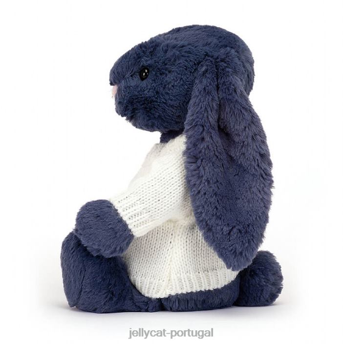 coelhinho tímido com macacão creme personalizado azul marinho Jellycat 00FBB389 brinquedo