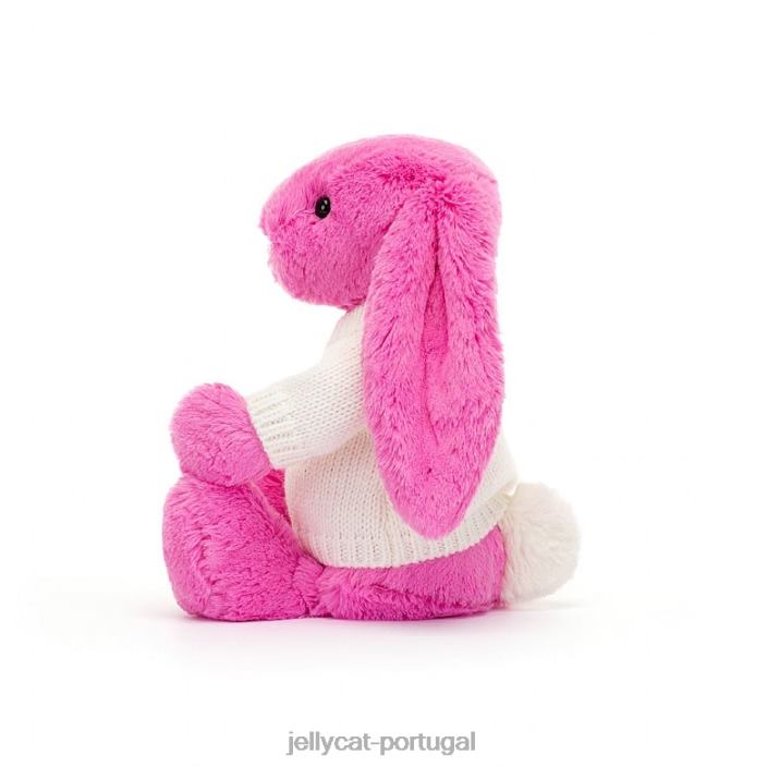 coelhinho tímido com macacão creme personalizado rosa choque Jellycat 00FBB216 brinquedo