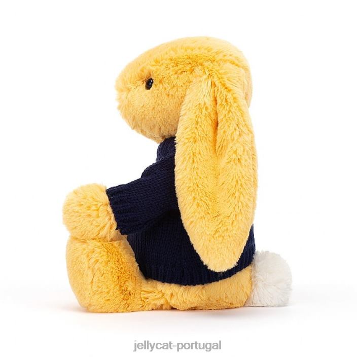 coelhinho tímido com suéter azul marinho personalizado Jellycat 00FBB390 brinquedo