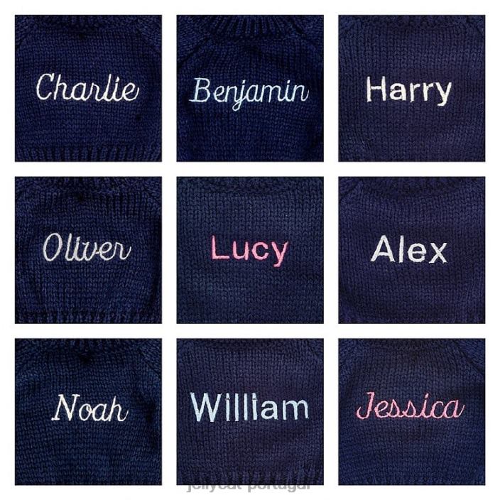 coelhinho tímido e escuro com suéter azul marinho personalizado Jellycat 00FBB244 brinquedo