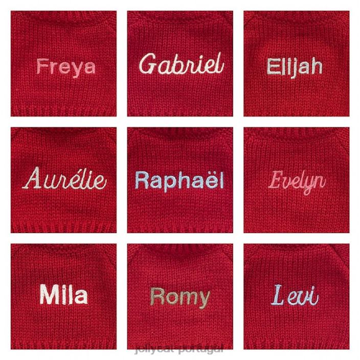 coelhinho tímido e escuro com suéter vermelho azul personalizado Jellycat 00FBB473 brinquedo