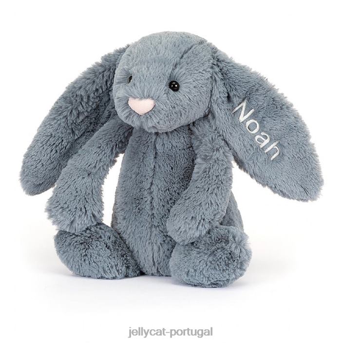 coelhinho tímido personalizado azul médio Jellycat 00FBB91 brinquedo