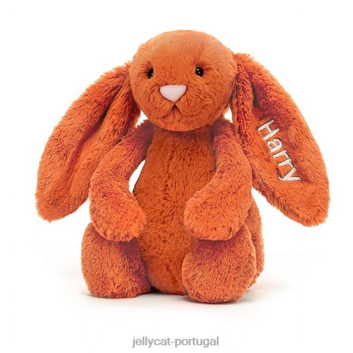 coelhinho tangerina tímido personalizado laranja médio Jellycat 00FBB502 brinquedo