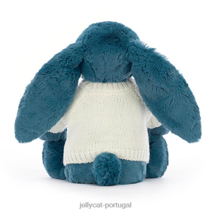 tímido coelhinho azul mineral com macacão creme personalizado azul colbalt Jellycat 00FBB330 brinquedo
