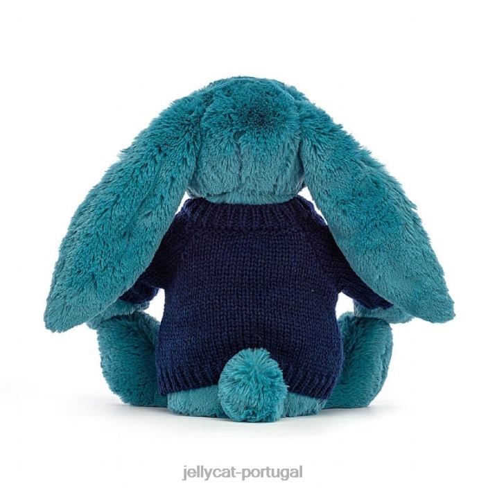 tímido coelhinho azul mineral com suéter azul marinho personalizado azul colbalt Jellycat 00FBB316 brinquedo