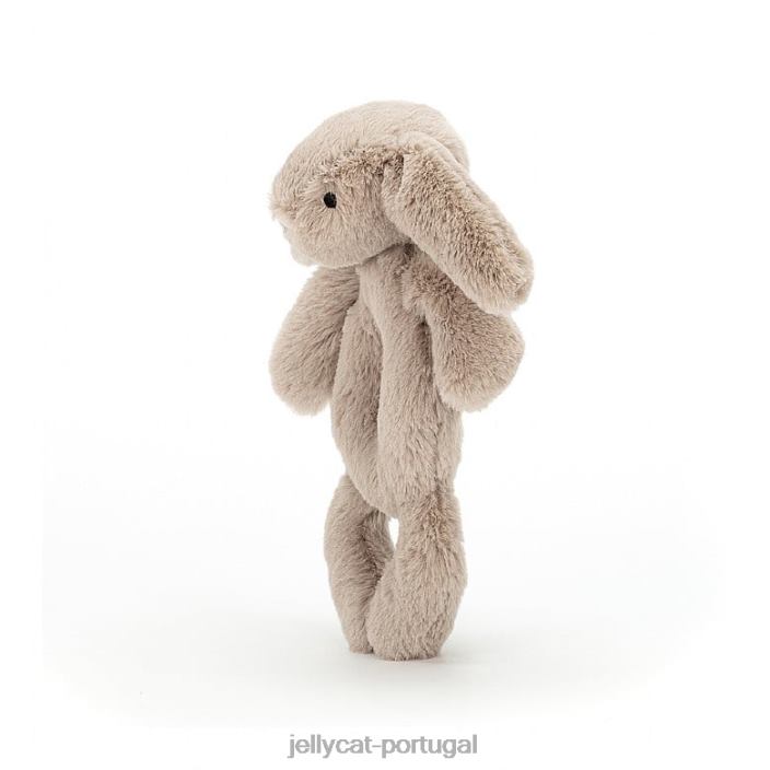 tímido coelho anel chocalho bege Jellycat 00FBB195 brinquedo