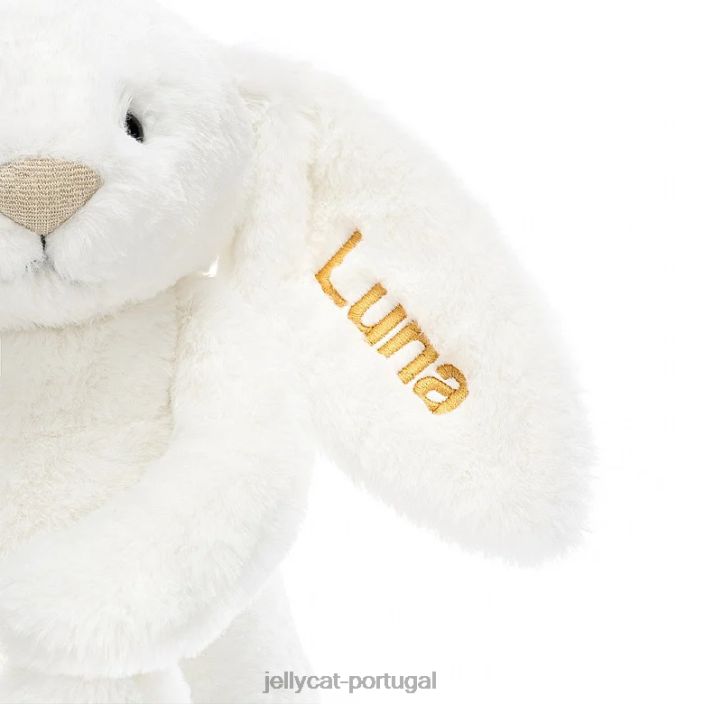 Coelhinho de luxo tímido personalizado Luna Médio Branco Jellycat 00FBB228 brinquedo