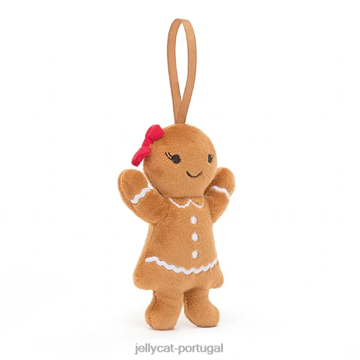 loucura festiva pão de gengibre rubi bege Jellycat 00FBB627 brinquedo