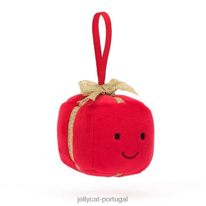 loucura festiva presente vermelho Jellycat 00FBB35 brinquedo