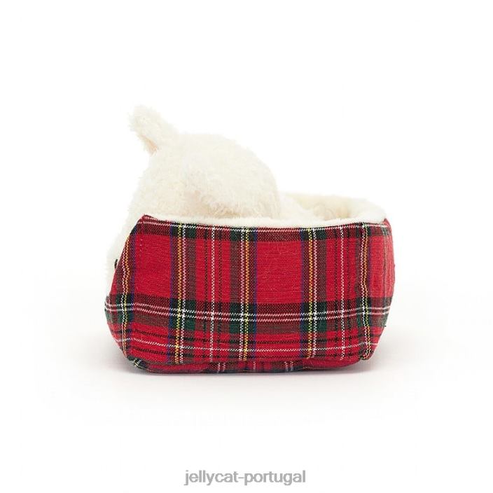 cochilando nipper westie preto e branco Jellycat 00FBB289 brinquedo