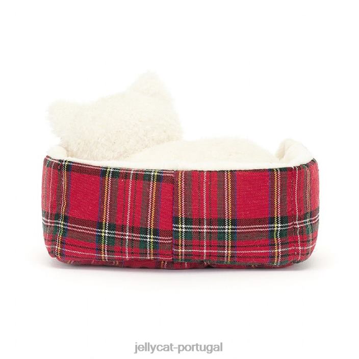 cochilando nipper westie preto e branco Jellycat 00FBB289 brinquedo