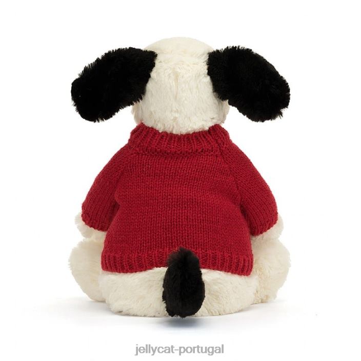 tímido cachorrinho preto e creme preto e branco Jellycat 00FBB171 brinquedo