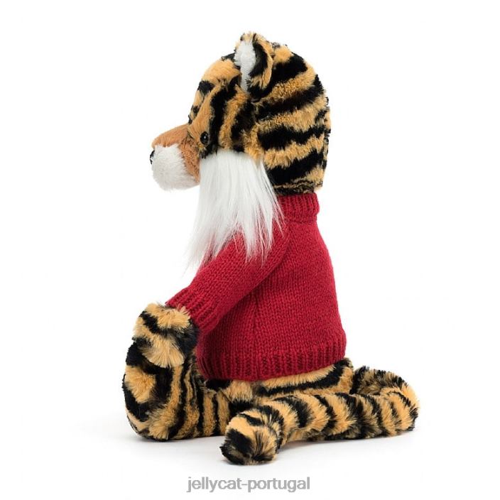 tigre tímido com suéter vermelho personalizado multicolorido Jellycat 00FBB313 brinquedo