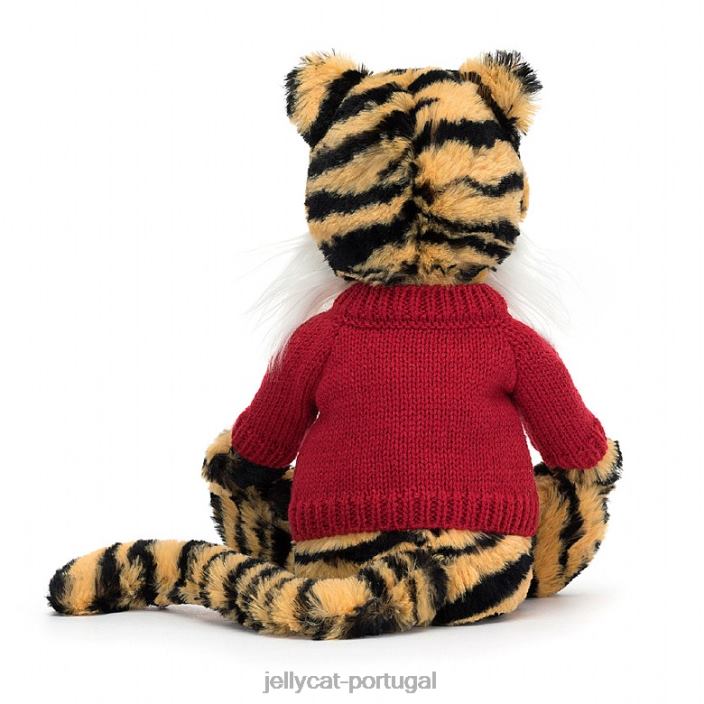 tigre tímido com suéter vermelho personalizado multicolorido Jellycat 00FBB313 brinquedo