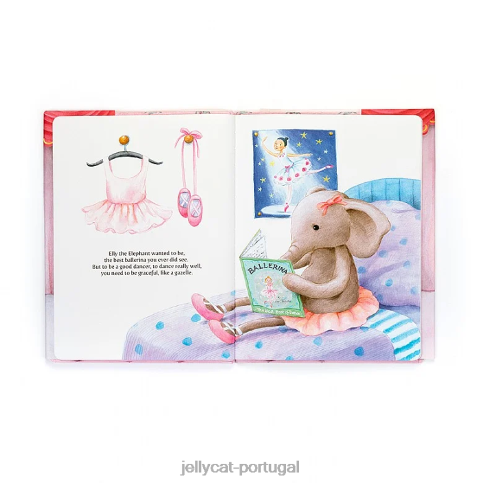 elly bailarina livro e dançando darcey elefante cinza Jellycat 00FBB691 livro