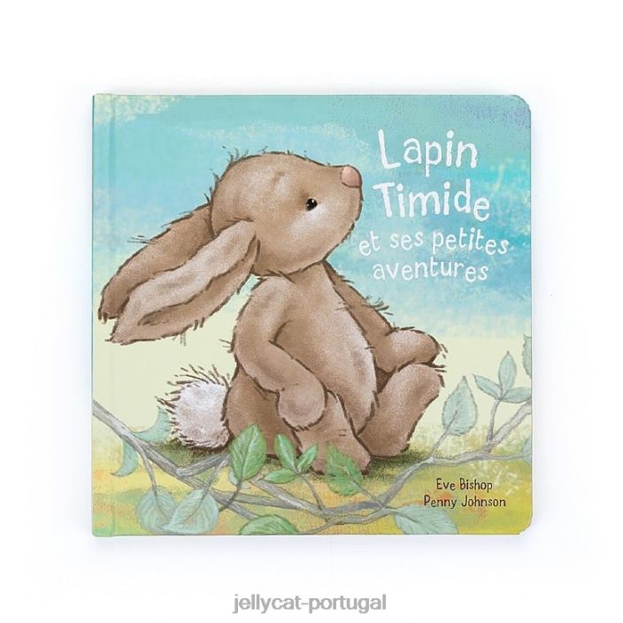 lapin timide et ses petites aventures & tímido coelho bege Jellycat 00FBB706 livro