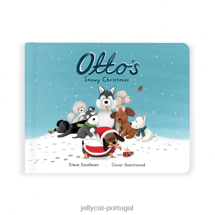 livro de natal com neve de otto e aquecedor de inverno otto salsicha cachorro marrom Jellycat 00FBB305 livro