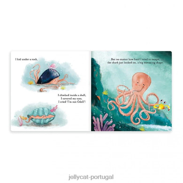 o destemido polvo livro multicolorido Jellycat 00FBB798 livro
