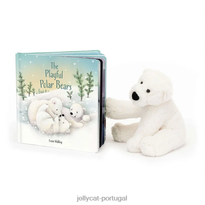 o livro brincalhão dos ursos polares e perry urso polar branco Jellycat 00FBB554 livro