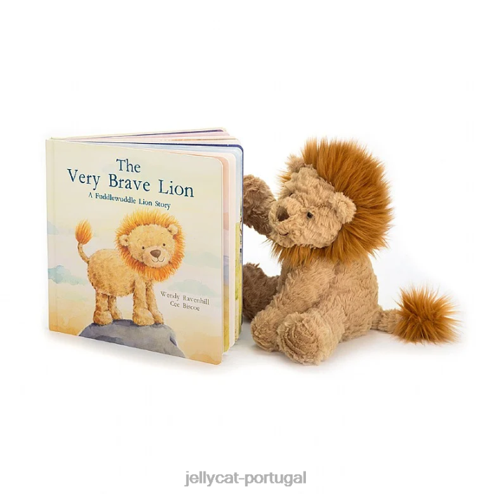 o livro do leão muito corajoso e bronzeado de leão fuddlewuddle Jellycat 00FBB692 livro