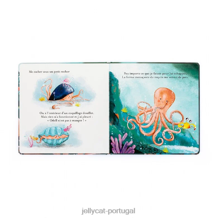 odell la petite pieuvre coragemuse livre multicolorido Jellycat 00FBB794 livro