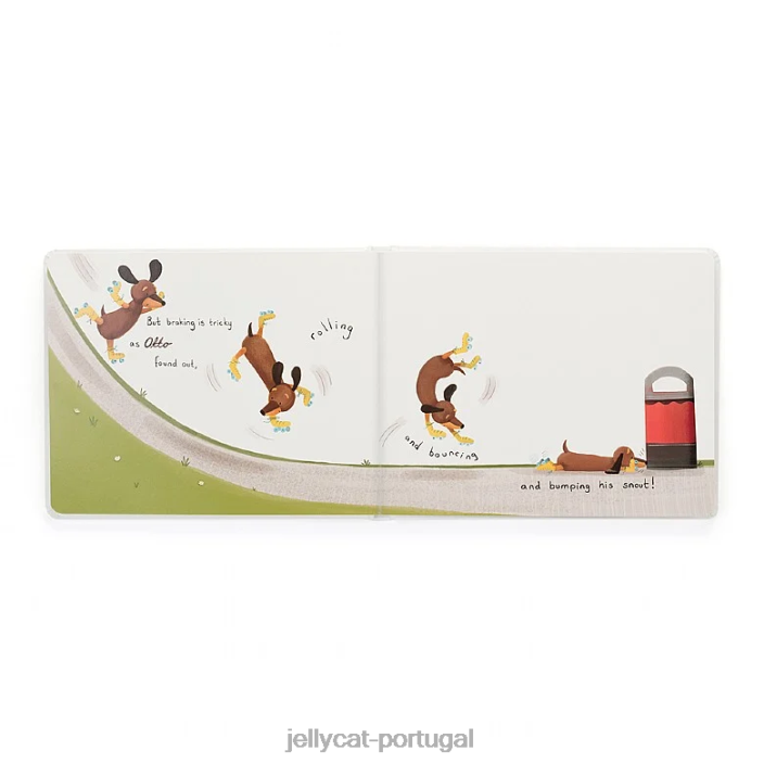 otto, o leal cachorro longo livro multicolorido Jellycat 00FBB799 livro