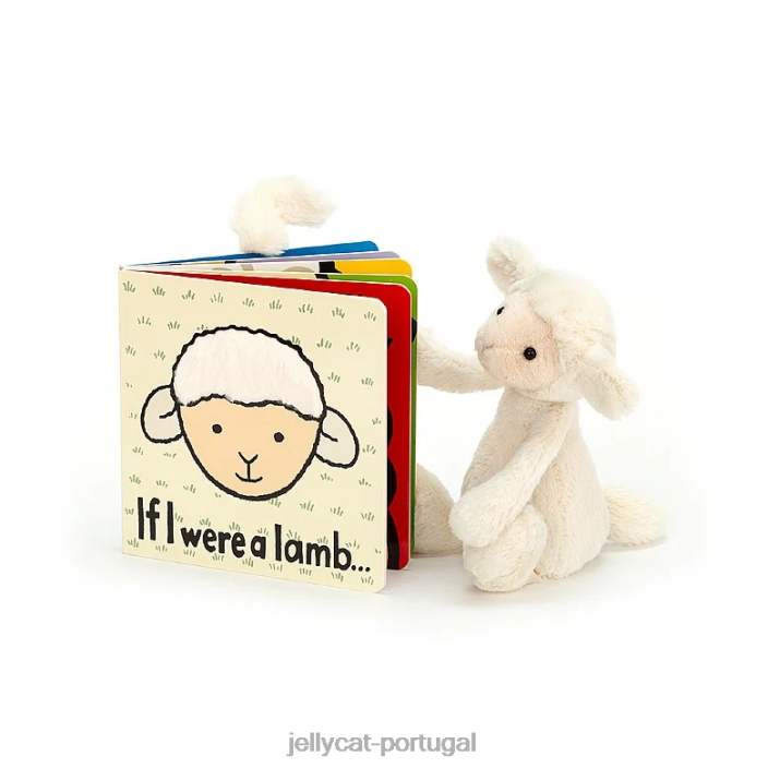 se eu fosse um livro de cordeiro e creme de cordeiro tímido Jellycat 00FBB735 livro
