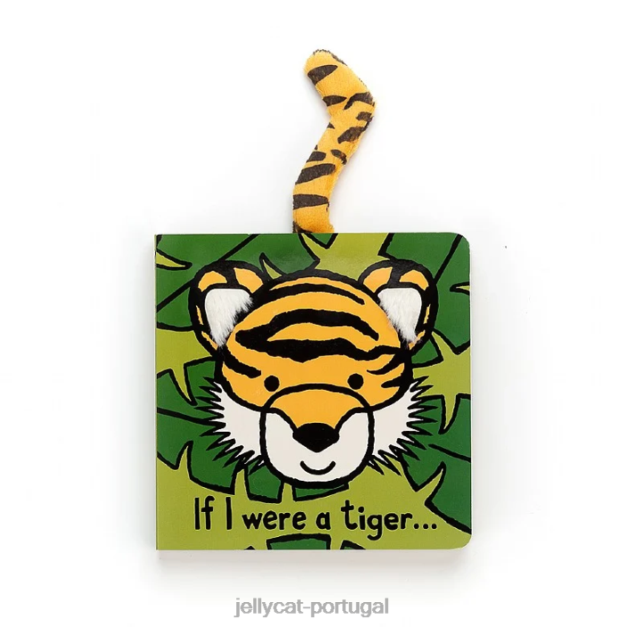 se eu fosse um livro de tigre e um tigre tímido multicolorido Jellycat 00FBB786 livro