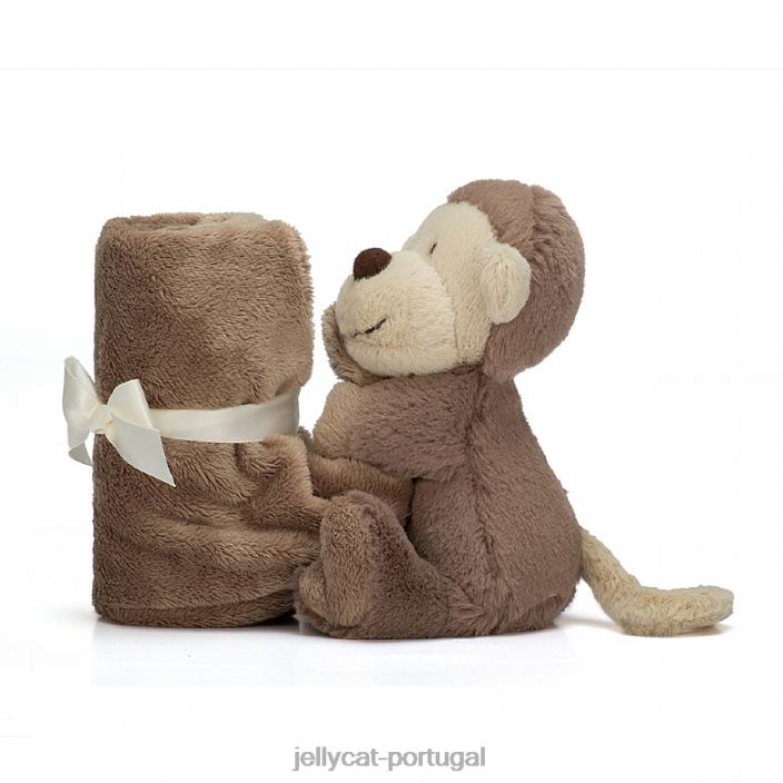 macaco tímido chupeta marrom Jellycat 00FBB653 brinquedo